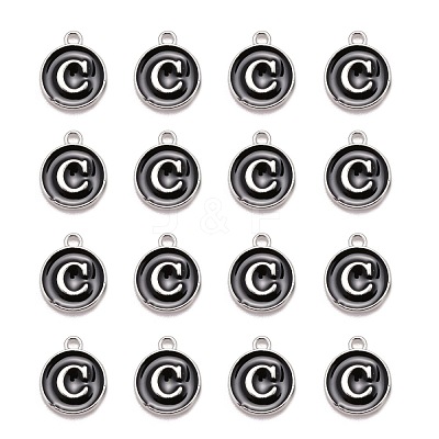 Platinum Plated Alloy Charms ENAM-S118-02C-P-1