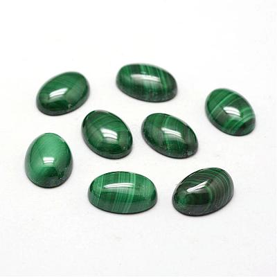 Oval Natural Malachite Cabochons G-O147-03F-1