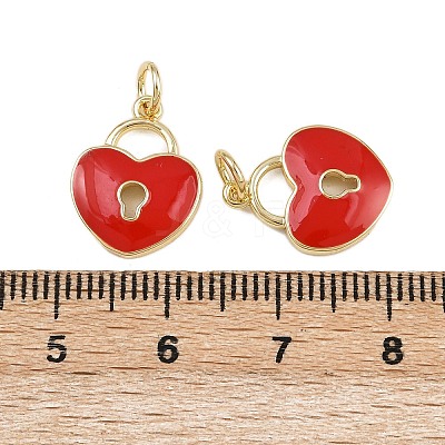 Brass Enamel Pendants KK-D424-01B-G-1