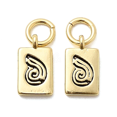 Brass Enamel Charms KK-P338-09G-02-1