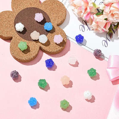 18Pcs 9 Colors Transparent Glass Beads GLAA-YW0005-16-1
