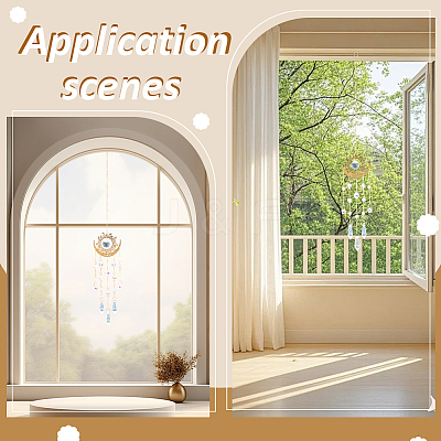 1Pc Glass Cone Hanging Suncatchers HJEW-AR0001-17-1