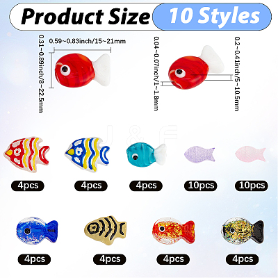 52Pcs Transparent Spray Painted Glass Beads GLAA-PA0001-30-1