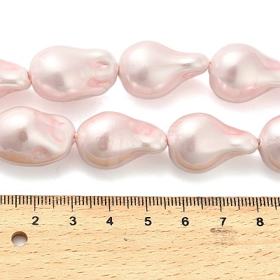 Electroplate Porcelain Beads Strands BSHE-C009-04C-1