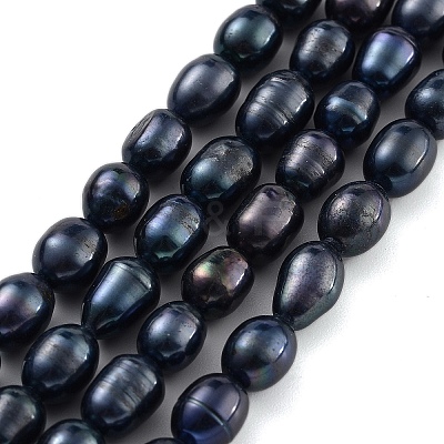 Dyed Natural Cultured Freshwater Pearl Beads Strands PEAR-P062-08C-1