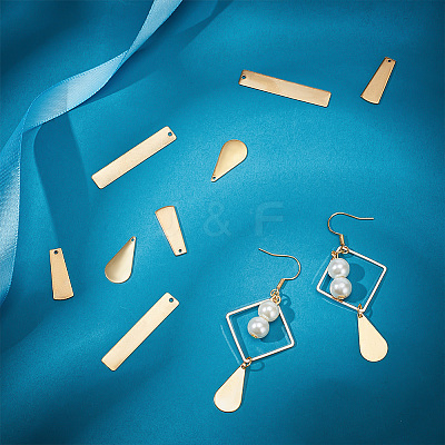 36Pcs 3 Style Brass Pendants KK-BC0011-74-1