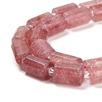 Natural Strawberry Quartz Beads Strands G-G068-A15-01-1