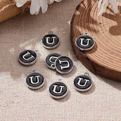 Platinum Plated Alloy Charms LS-ENAM-S118-02U-P-1