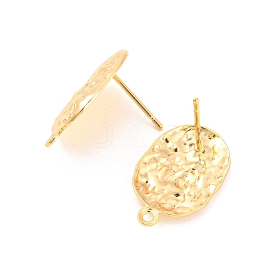 Rack Plating Brass Stud Earring Findings KK-M261-49G-1