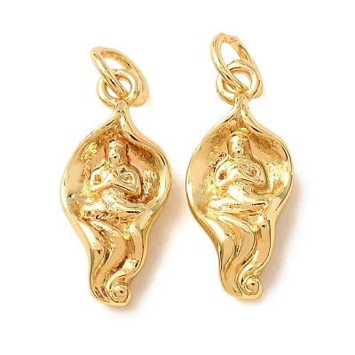 Buddhist Brass Pendants KK-CBA25B2-02G-1