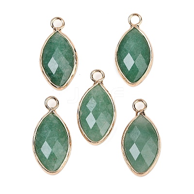 Natural Green Strawberry Quartz Faceted Pendants G-G193-01G-05-1