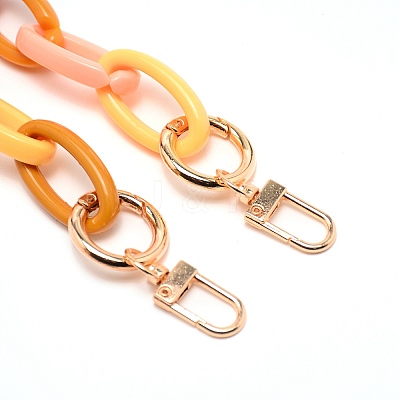 Acrylic Curb Chain Bag Strap FIND-WH0040-09-1