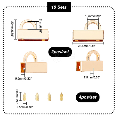 10 Sets Iron Bag Suspension Clasps DIY-WR0002-33-1