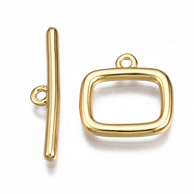 Brass Toggle Clasps KK-T063-100G-NF-1
