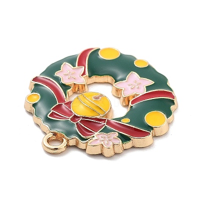 Christmas Theme Alloy Enamel Pendants X1-ENAM-D060-04G-1