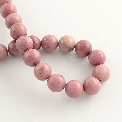 Natural Rhodonite Beads Strands X-G-R257-8mm-1