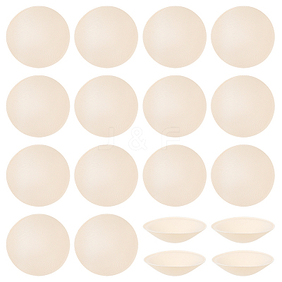9 Pairs Polyester Round Bra Pads Inserts FIND-BC0019-24A-1