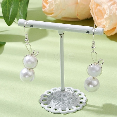 Easter Rabbit Acrylic Dangle Earrings for Women EJEW-JE06217-1