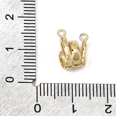 Brass Micro Pave Clear Cubic Zirconia Connector Charms CU-CBA61B8-01G-1