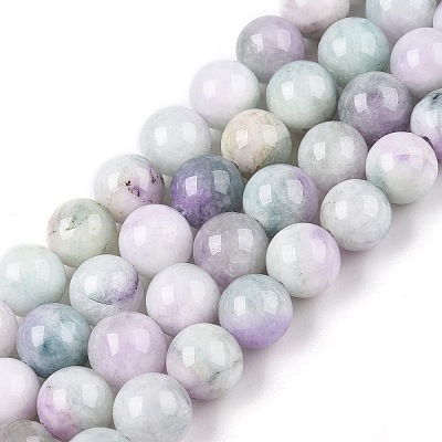 Dyed Natural White Jade Beads Strands G-T138-8mm-210-40-1