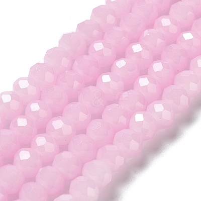 Baking Paint Imitation Jade Glass Bead Strands DGLA-A034-J6MM-A26-1