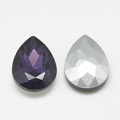 Pointed Back Glass Rhinestone Cabochons RGLA-T081-13x18mm-16-1