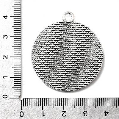 Tibetan Style Alloy Pendant Cabochon Settings X-TIBEP-N003-52AS-1