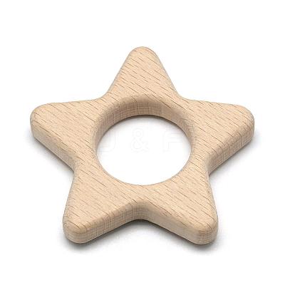 Undyed Beech Wood Big Pendants WOOD-R263-09-LF-1