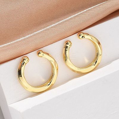 Rack Plating Brass Chunky Cuff Earrings for Women EJEW-G288-14G-1