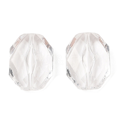 Faceted Hexagon Transparent Acrylic Beads LS-X-TACR-R126-A01-1