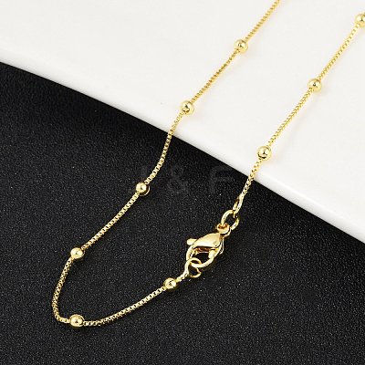 Brass Satellite Chains Necklace for Women X-NJEW-P265-05G-1