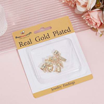 8Pcs 8 Styles Brass Pendants KK-BBC0021-42-1