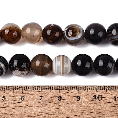 Natural Striped Agate/Banded Agate Beads G-Q606-42B-C01-1