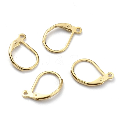 Brass Leverback Earring Findings X-KK-O131-09G-1