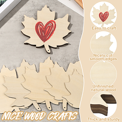 Thanksgiving Day Theme Unfinished Wood Pendant Decorations HJEW-WH20003-47C-1
