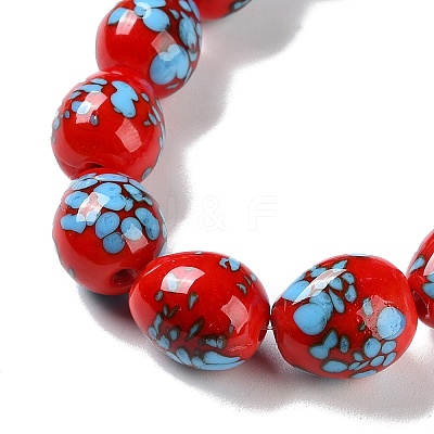Handmade Lampwork Beads Strands LAMP-Q036-08D-1