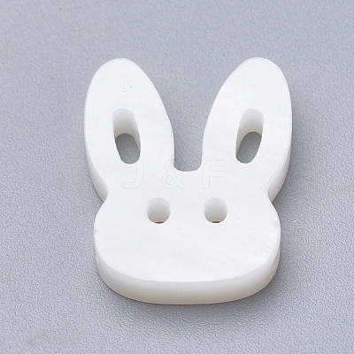 Bunny Natural Freshwater Shell Beads X-SHEL-T007-18-1
