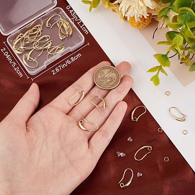 30Pcs Brass Earring Hooks DIY-CN0002-55-1
