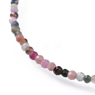 Natural Multicolor Tourmaline Bead Bracelets BJEW-JB04555-06-1