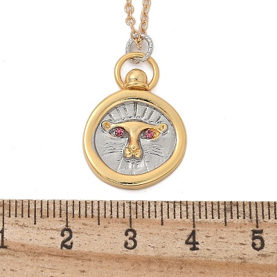 Brass Twelve Constellations Tarot Pendant Necklaces LS-NJEW-Q006-01G-G-1