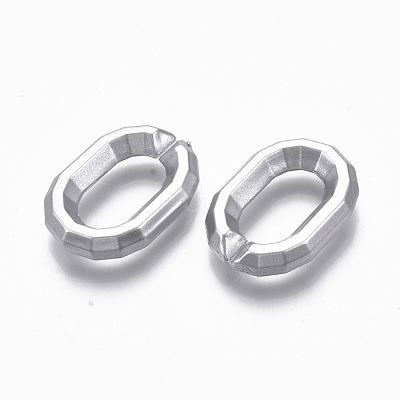 Spray Painted CCB Plastic Linking Rings CCB-R104-15-03-1