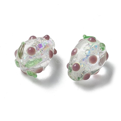 Handmade Foil Lampwork Bumpy Beads Strands FOIL-Z001-05B-1