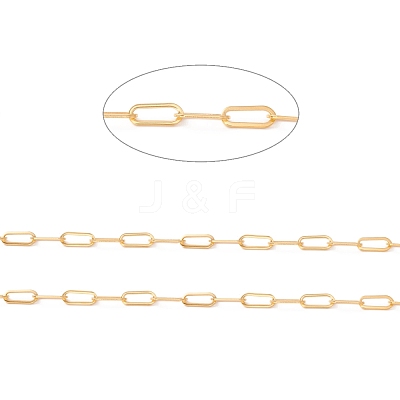 Ion Plating(IP) 304 Stainless Steel Paperclip Chains CHS-F017-02B-G-1