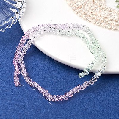 Transparent Baking Paint Glass Bead Strands GLAA-YW0003-17D-1