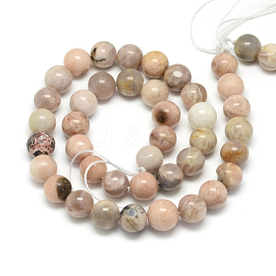 Natural Sun Stone Beads Strands G-S150-23-8mm-1
