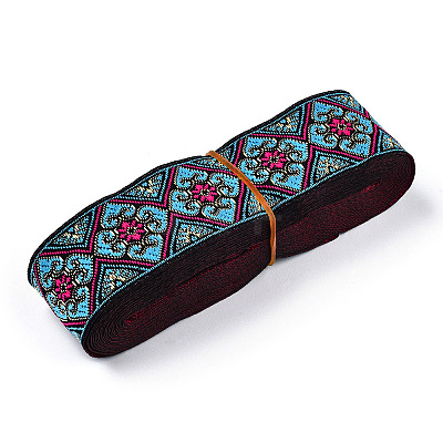 5M Ethnic Style Polycotton Embroidery Ribbon PW-WG33130-14-1