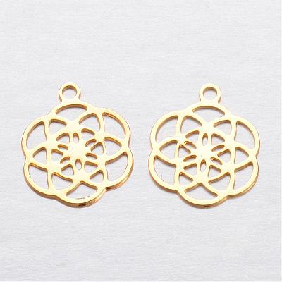 Brass Pendants KK-P049-02G-1