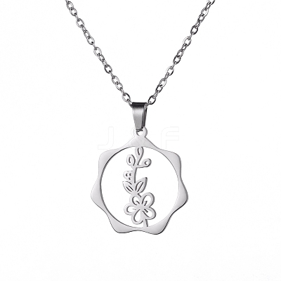 Non-Tarnish 304 Stainless Steel Pendant Necklaces PW-WG57218-01-1