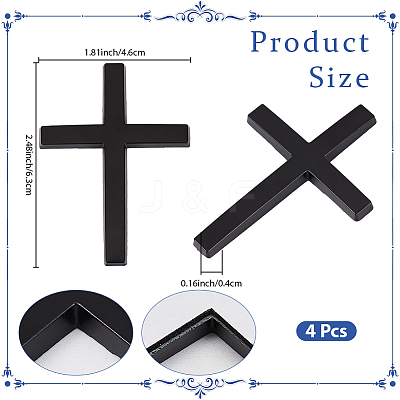 4Pcs Alloy Self-adhesion Car Stickers AJEW-CP0011-33-1
