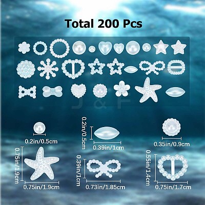 2 Bags Plastic Cabochons OHAR-GF0001-23-1